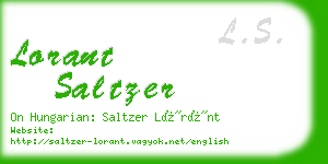 lorant saltzer business card